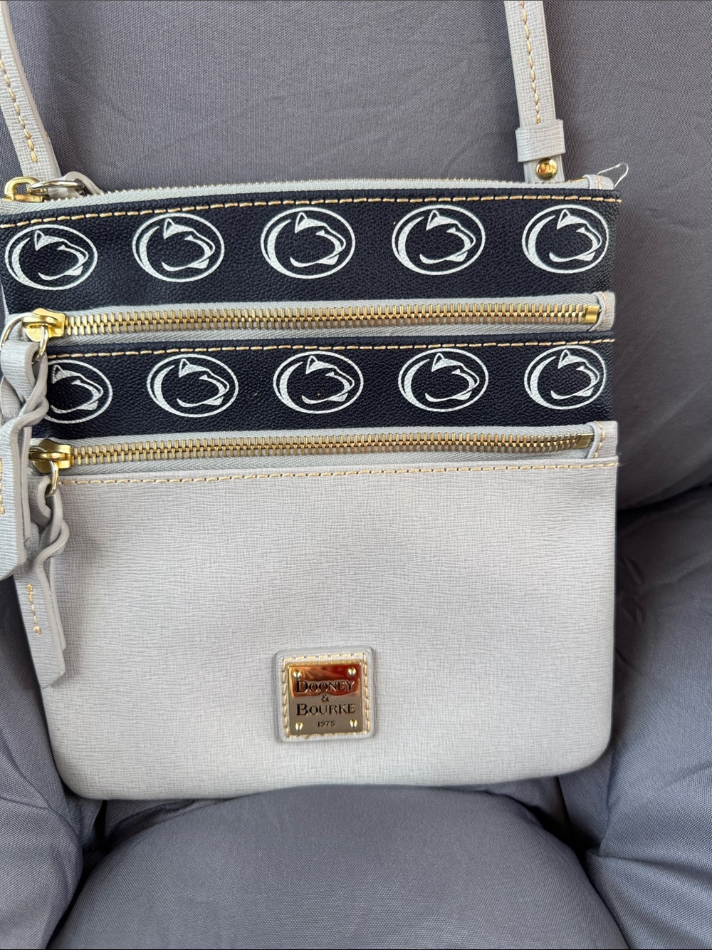 Dooney & Bourke Cream Crossbody with Penn State Logo Panel